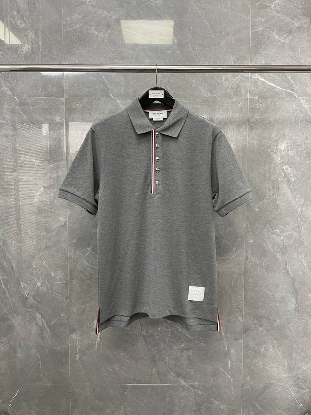 Tb Solid color pique cotton Polot shirt Made of pique cotton, not easy to fade,