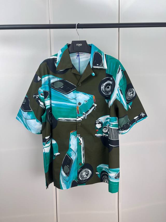 Bbr Burberry car print short-sleeved shirt SML Xl DDD