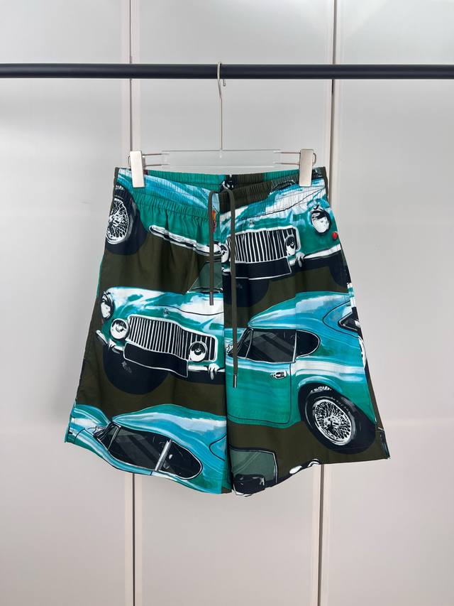 Bbr Burberry car print drawstring shorts SML Xl DDD
