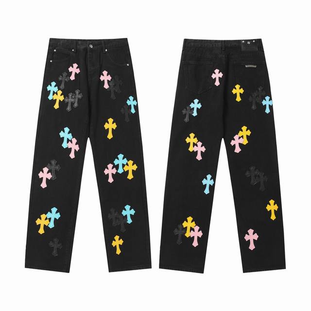 Spot 9983 Kro Miami Limited Color Leather Light Black Washed Jeans, Same Style