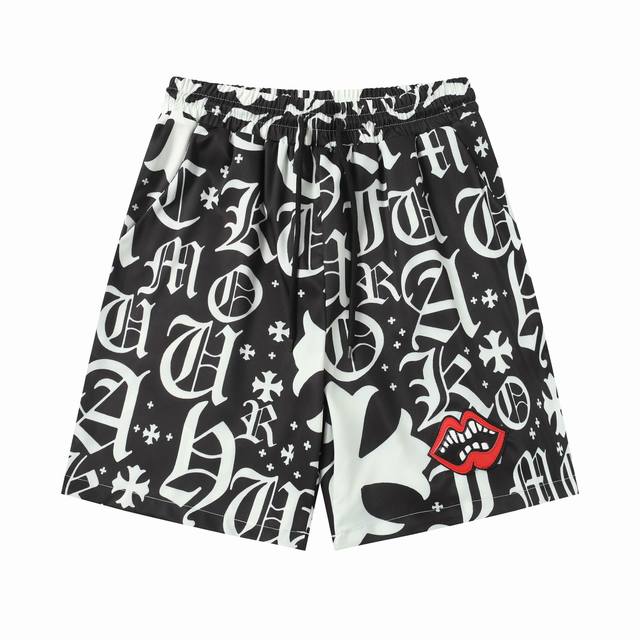Spot 2289 Chrome Hearts Drawstring Red Mouth Full Print Sanskrit Letters Casual