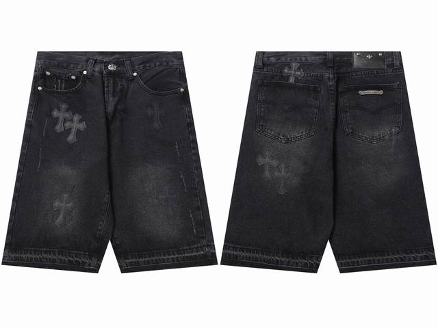 Spot 9921 European and American trendy brand Ch cross leather embroidery raw ed