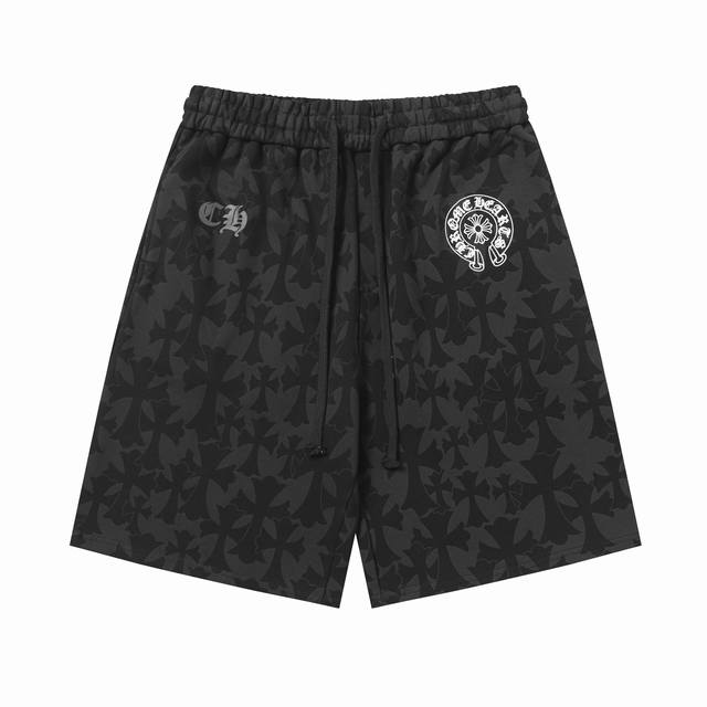 Spot 2290 Chrome Hearts new trendy brand horseshoe cross full print shorts men'