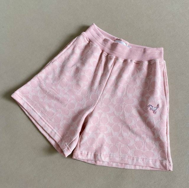 Coach Women's Logo Full Print Elastic Waist Casual Shorts DDD's design will nev