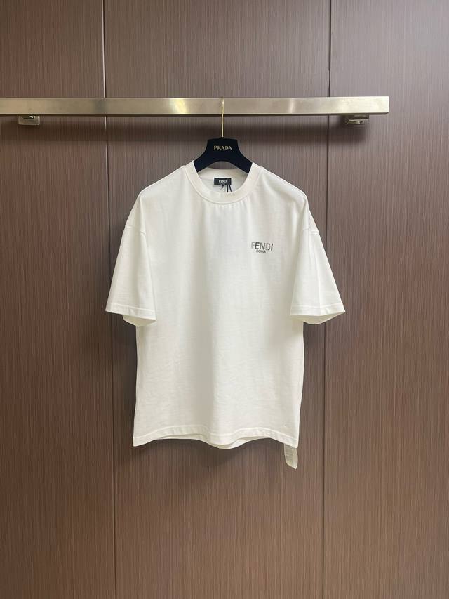 Fendi 2025Ss Early Spring Badge Printed Short-Sleeved T-shirt, customized brilli