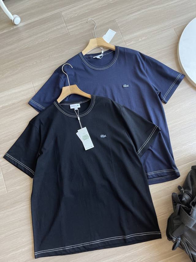 Lacoste French Crocodile Men's Wear 25 Spring New Casual Simple Round Neck Pullo