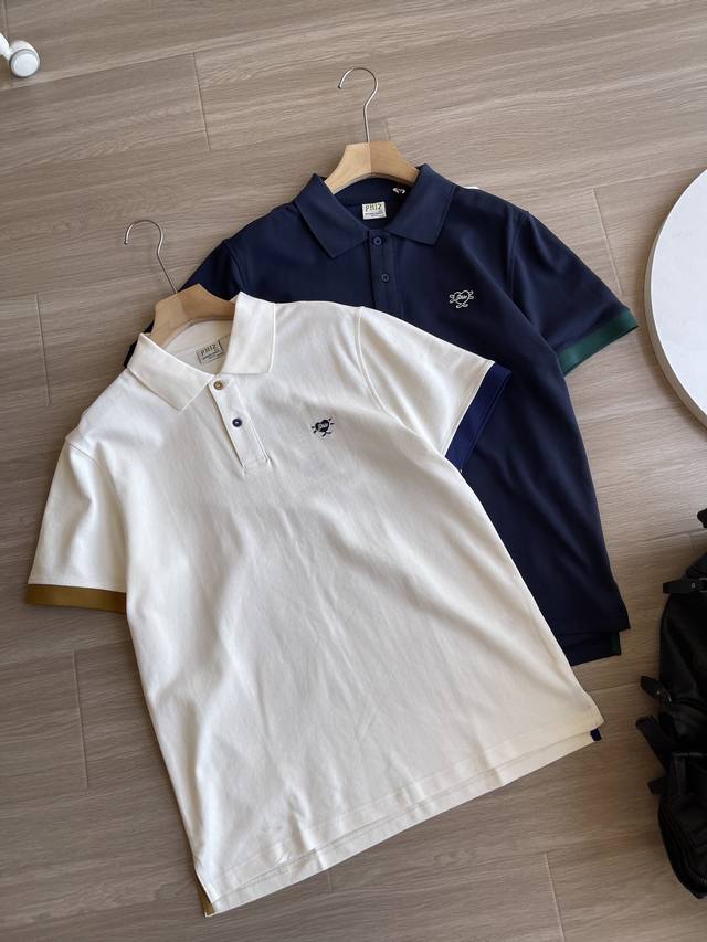Hazzys 2025 summer new cuff contrasting casual Polo short-sleeved T-shirt for me