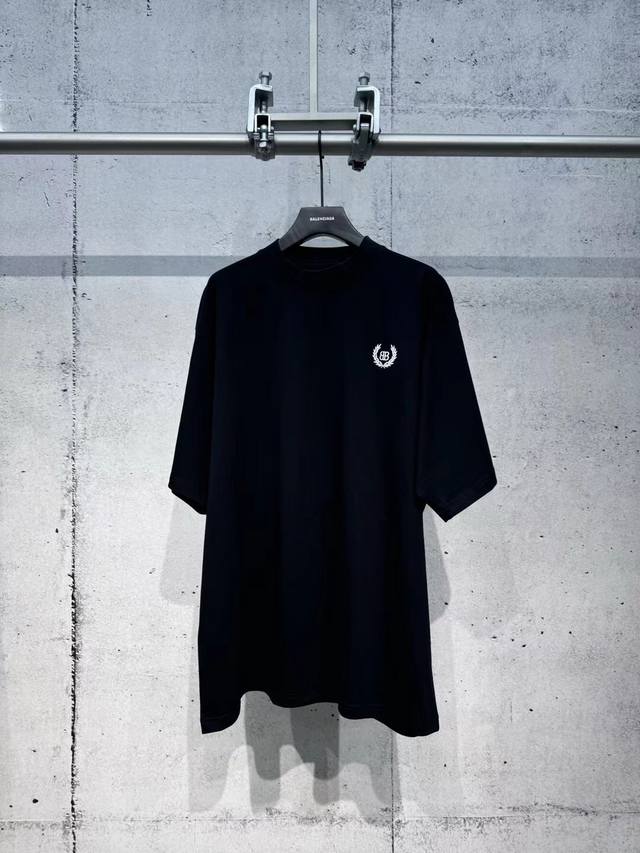 Balenciaga Blcg wheat logo Bb front and back embroidered short-sleeved T-shirt