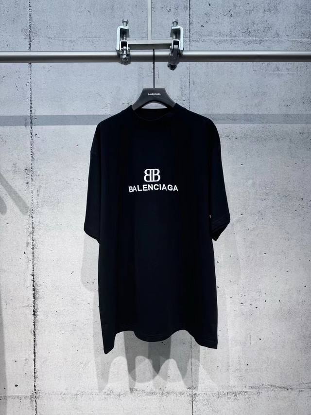 Blcg Chest embroidery Bb Front and back embroidery short sleeves Loose version U