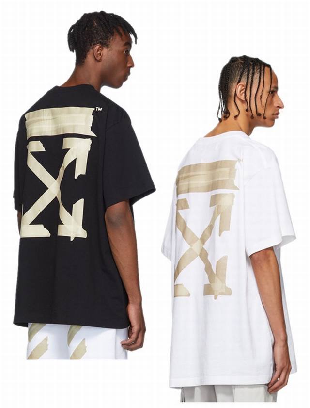 Classic spring and summer new product Brand: Off-White Yellow tape arrow short-s
