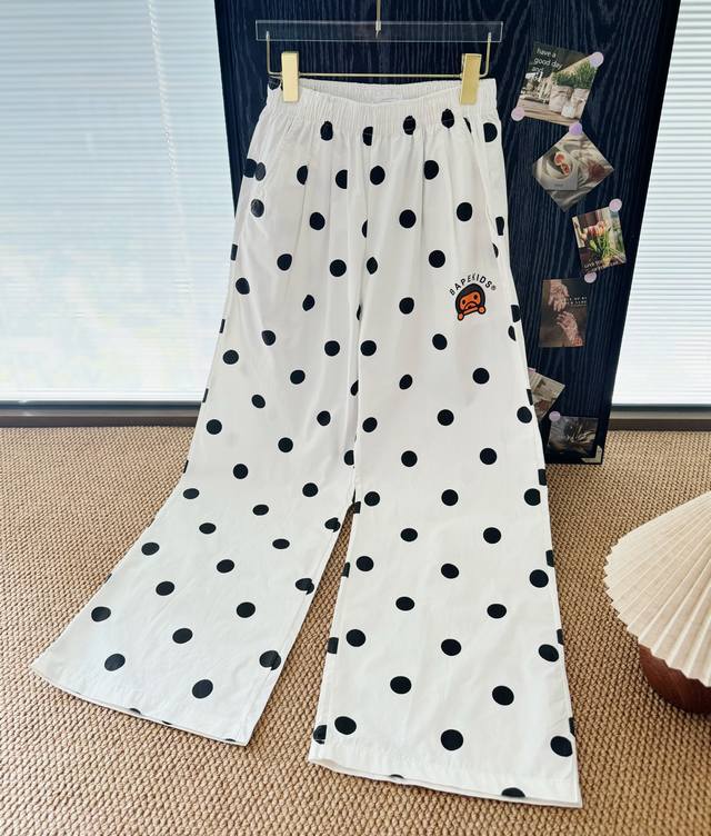 Product name: *Ape-head Little Monkey Casual Polka Dot Pants Size: SM Color: Po