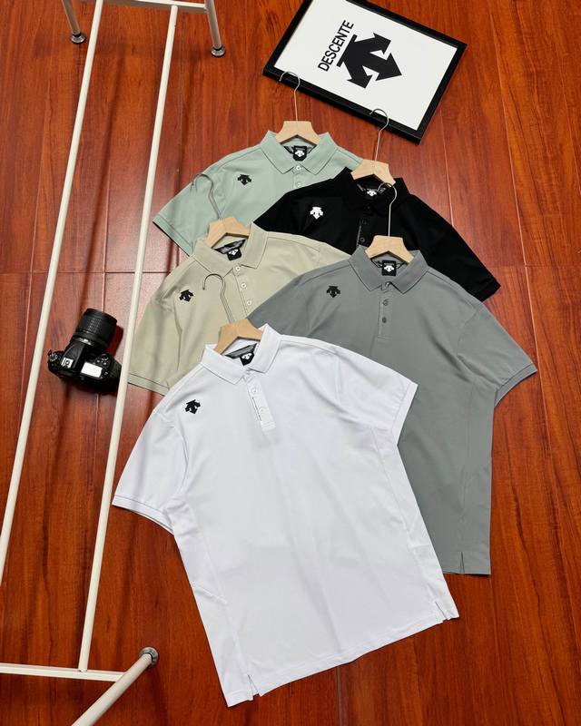 DescOriginalEnte: Descente Summer Men's Quick-Drying Short-Sleeved Polo Counter