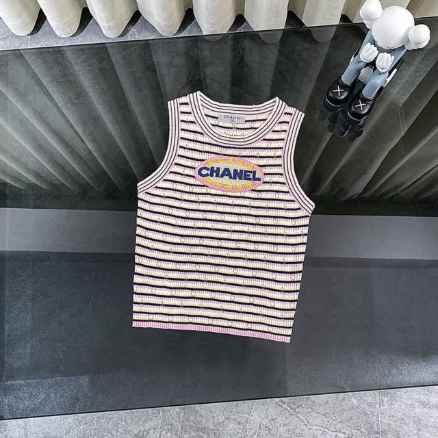 Chanel Chanel 25Ss ready-to-wear series dopamine super sweet knitted striped ves