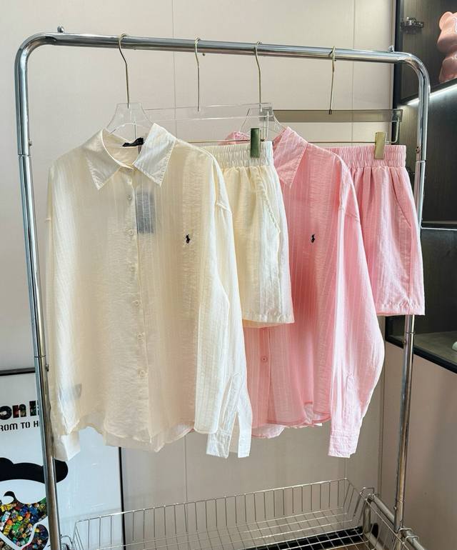 Product name: Ralph Laure* Warhorse Embroidery Summer Air Conditioning Striped