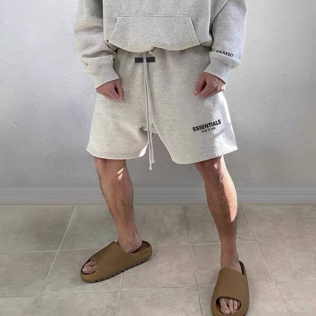 Fog Fear Of God Essentials Double-line Small Letter Flocked Cotton High Street S
