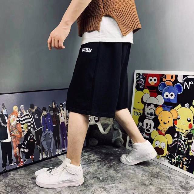 Evisu Fukushin original logo Daruma print casual terry shorts for men and women