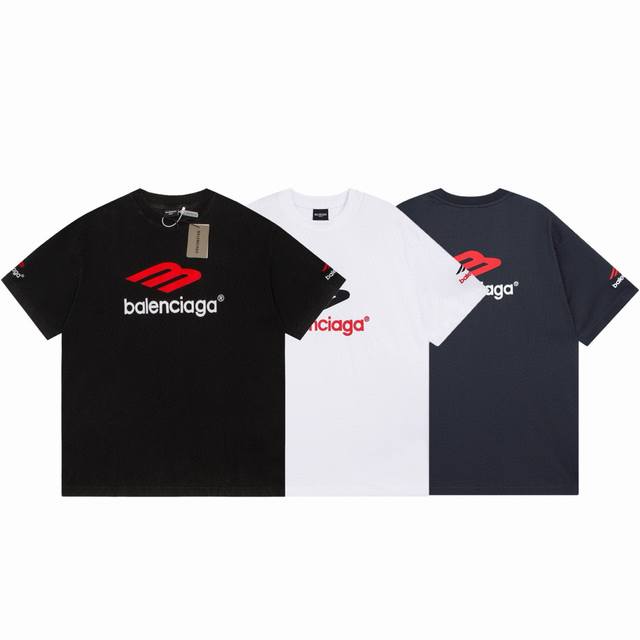 Bd6782# Top version Balenci*Ga Paris Balenciaga Big M 3M Logo Embroidered Short