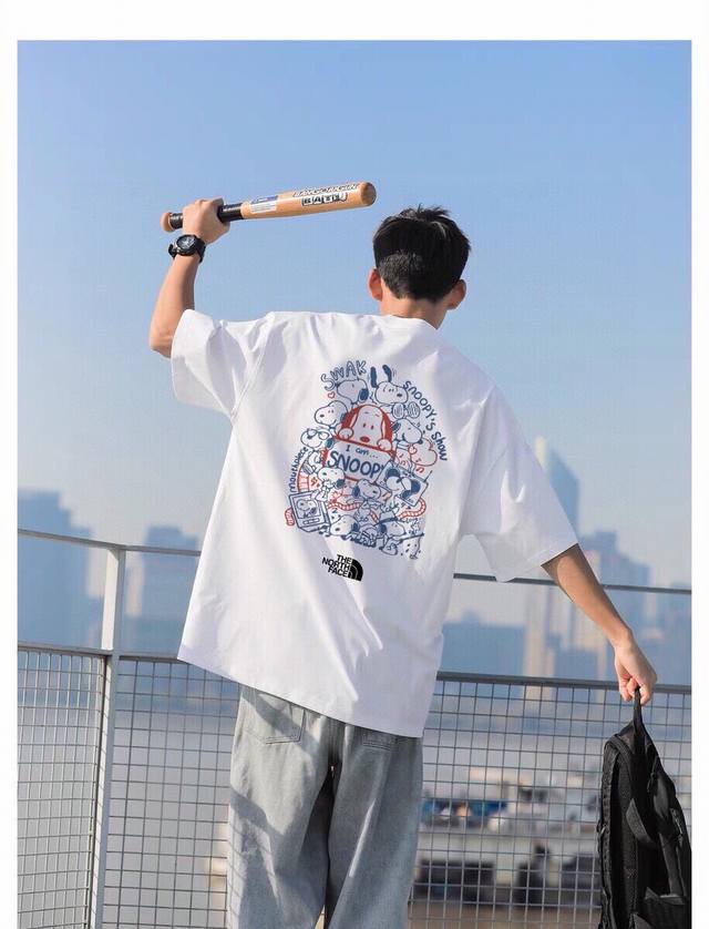 260G Heavyweight Cotton The North Face Tnf Snoopy "1950 Retro Memory" Joint Seri