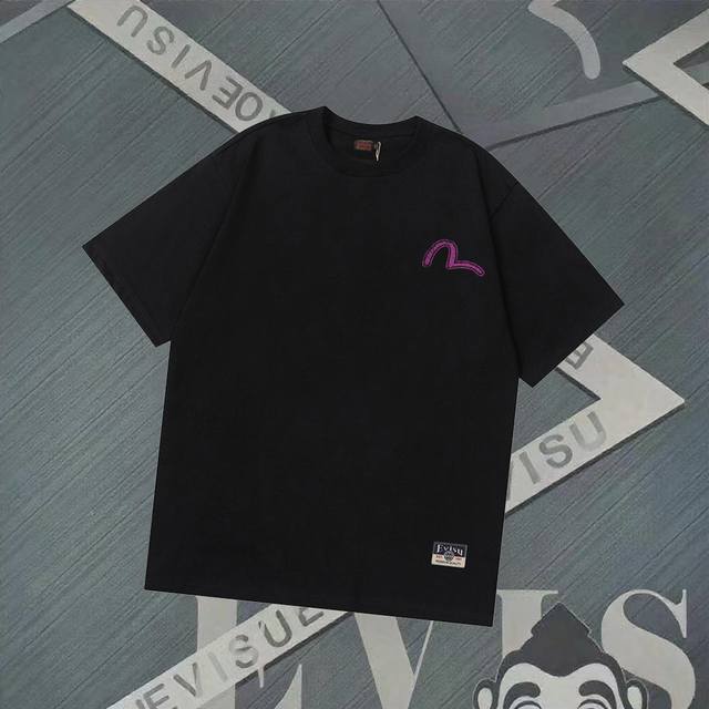 Fs253 Evisu Fushen - New style seagull print short-sleeved casual loose T-shirt