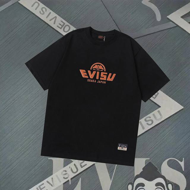 Fs252 Evisu Fushen - New letter print short-sleeved casual loose T-shirt for cou