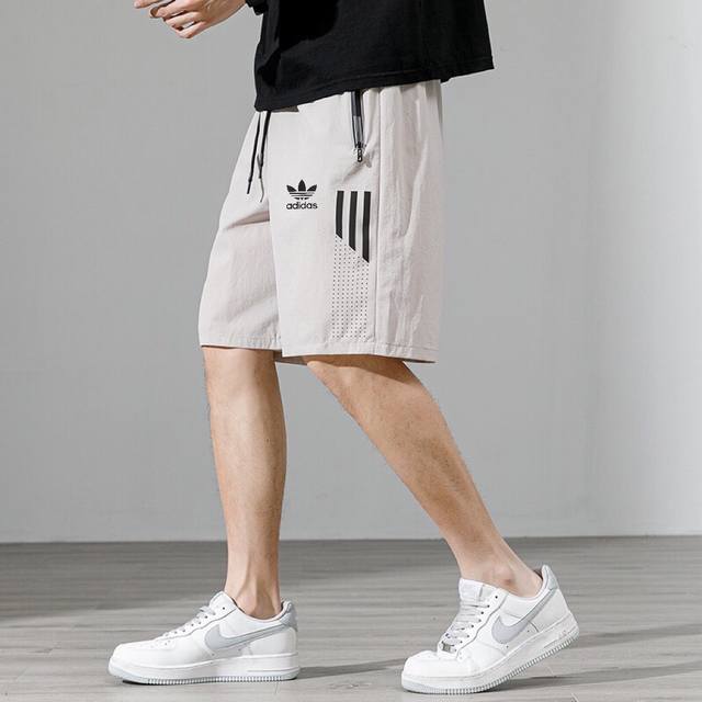 Ice Silk Hot Style Trefoil Shorts New Adidas Trefoil Shorts, unisex casual spor
