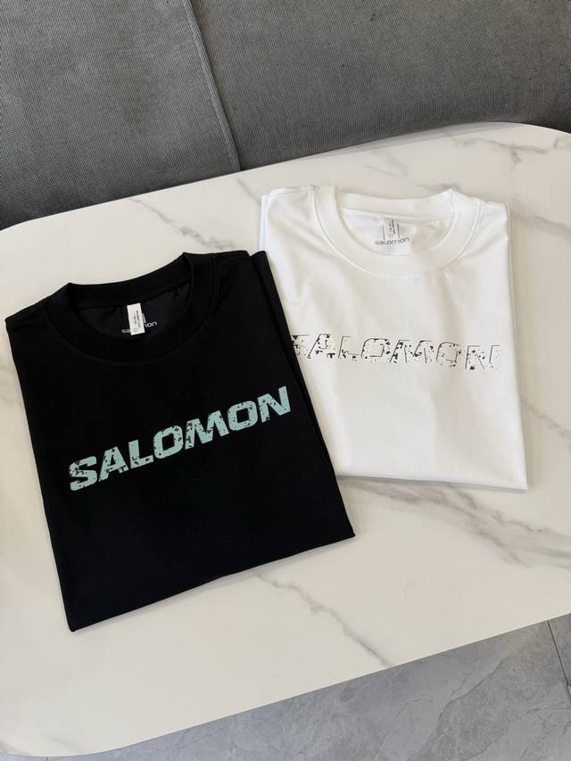 Salomon Amphi Terrazzo Outdoor series outdoor brand logo pattern round neck quic