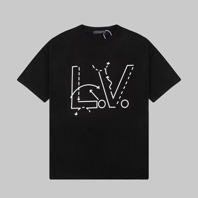 Dl55 Dlv Dlouis Vuitton Louis Vuitton Dlogo printed letter short-sleeved T-shirt