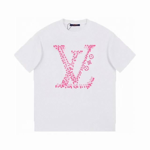 V102 Dlv Lv's 2025 new short sleeves, classic Dlogo printing, simple and versati