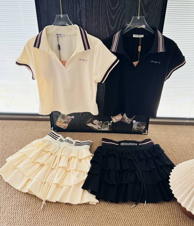 Product name: Mium*U Korean sweet tennis style Polo short-sleeved cake skirt su