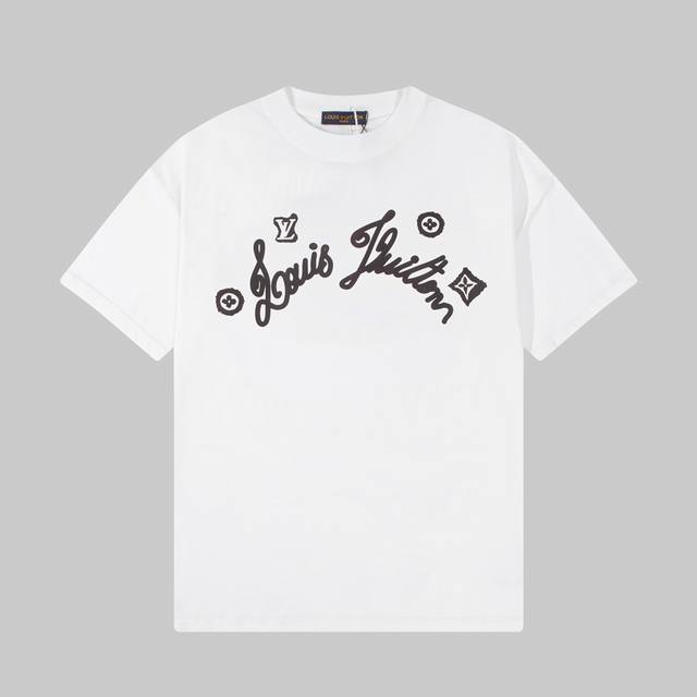 Dl75 Dlv Dlouis Vuitton Louis Vuitton 24Ss pattern printed short-sleeved T-shirt