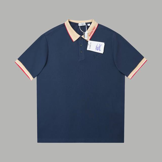 High version Bbr Burberry 25Ss early spring new style warhorse embroidery Polo