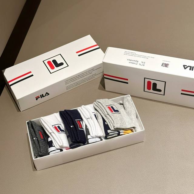 Fila new men's summer socks gift box classic new fashion socks, comfortable and
