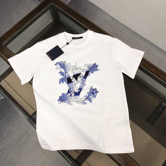 Dl30 Dlouis Vuitton Dlv Louis Vuitton 25Ss new summer round neck short sleeve T-
