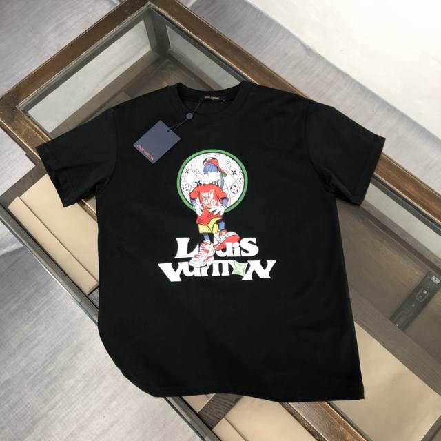 Dl03 Dlouis Vuitton Dlv Louis Vuitton 25Ss new summer round neck short sleeve T-