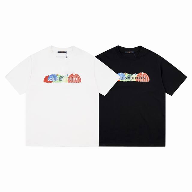 New model number: Vd166 Louis Vuitton colorful pumpkin print short-sleeved T-sh