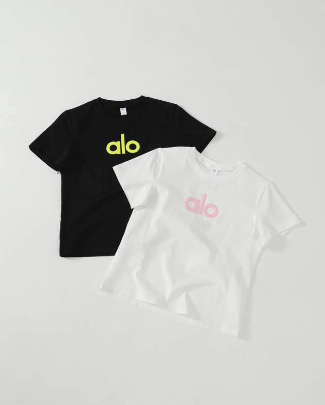Top-tier Alo Candy Crystal Logo Summer Sports Fitness Short T-shirt A hot item