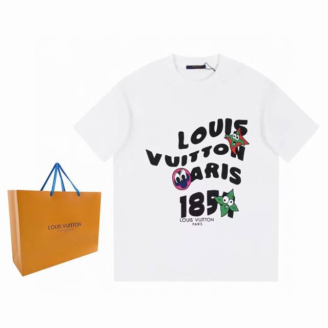 New model number: Vd129 New round neck T-shirt from LVJIA, artistic letter star