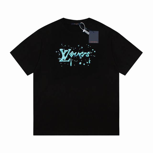 New model number: Vd89 High quality Lv Louis Vuitton Ocean Blue Tear short slee