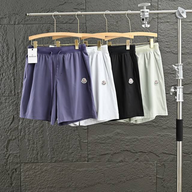 Moncler 2025 new summer men's milk silk sports shorts! high-end summer sports sh