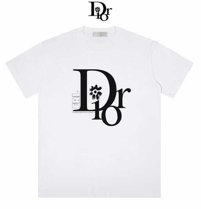 01# Ddior Dior summer hit Logo floral print short-sleeved T-shirt Using classic