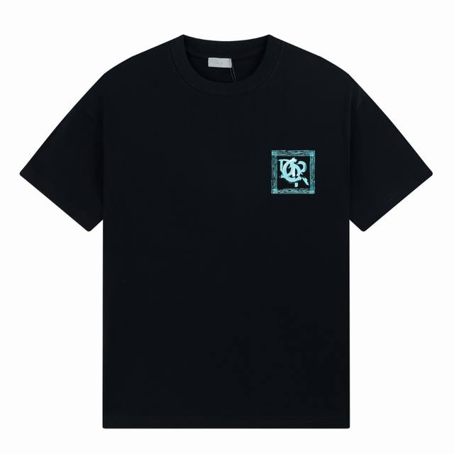 49# Ddior Dior's new cotton short-sleeved round neck shirt with printed T-shirt,