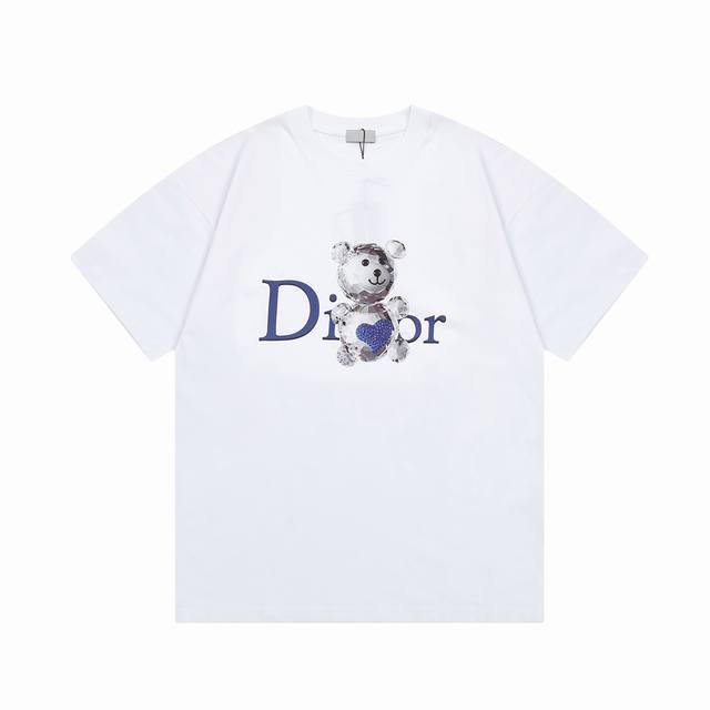 50# Ddior Dior Cdd letter cute bear doll print Logo logo refined upgrade, inspir