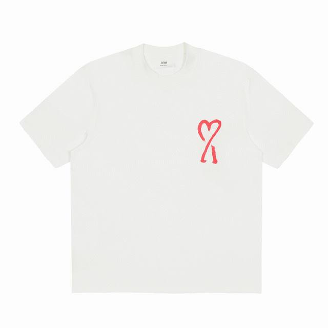 Top quality Ami Ami's new heavy-duty old graffiti love heart unisex couple short