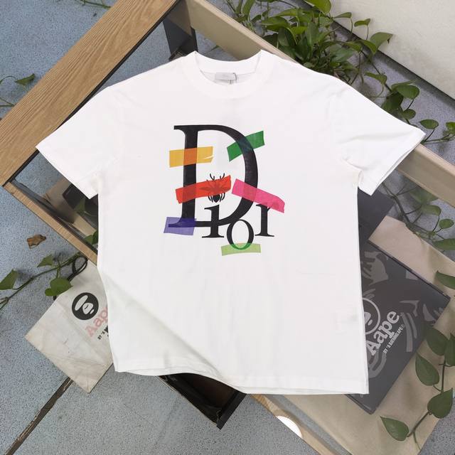 40# New spring and summer Ddior white tape pattern letter logo printed casual co