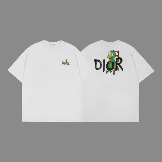 34# New arrival Ddior Dior 24Ss designer graffiti print round neck short sleeve
