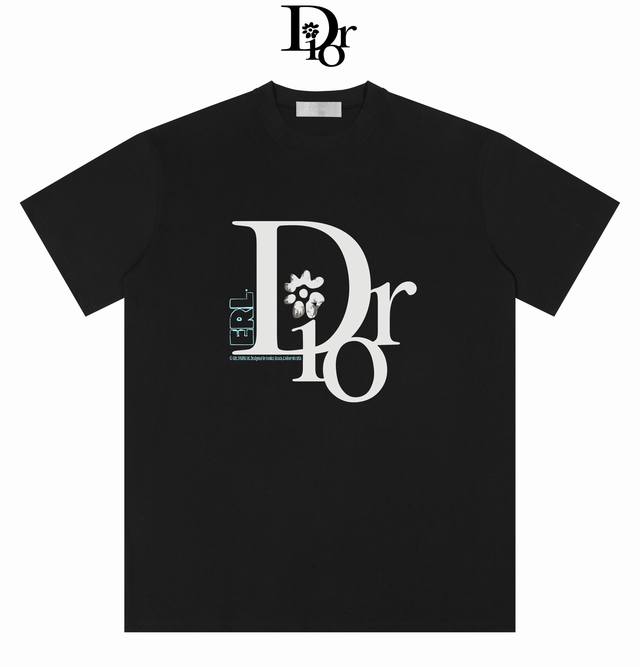 01# Ddior Dior summer hit Logo floral print short-sleeved T-shirt Using classic