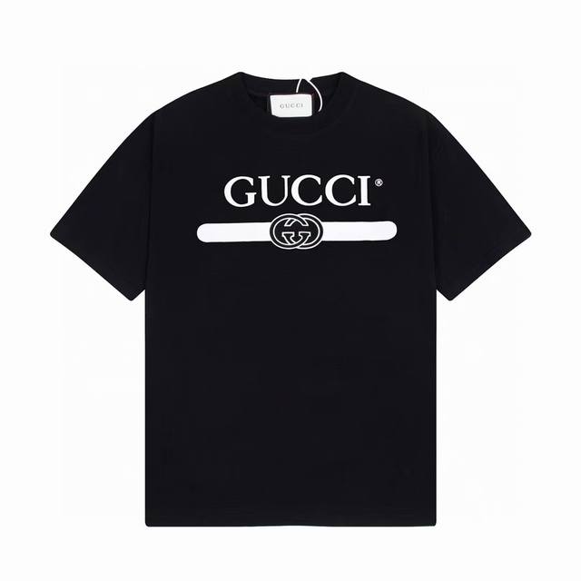 New model number: Gd730 Gducci classic Gducci logo printed short sleeves, the l