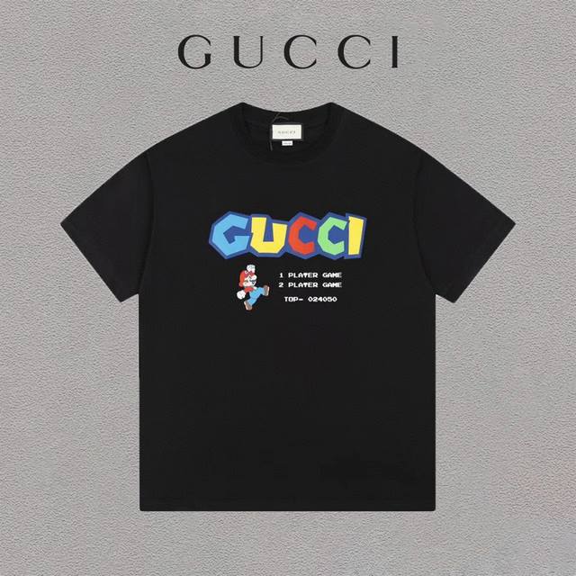 New model number: Gd725 Gducci Mario printed letters all-match short-sleeved T-