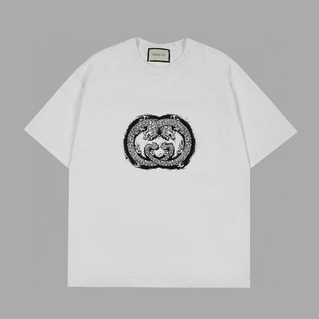 New model number: Gd723 Year of the Dragon designer Gucci 24Ss white ink import