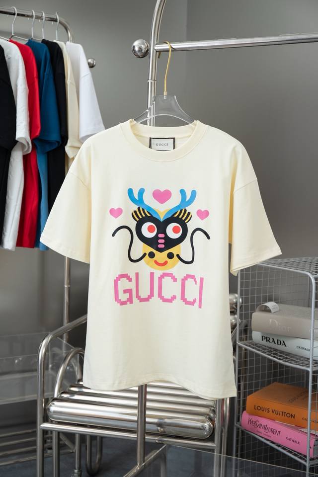 New model number: Gd721 Gducci 24. Early spring new T-shirt Monster letter Logd